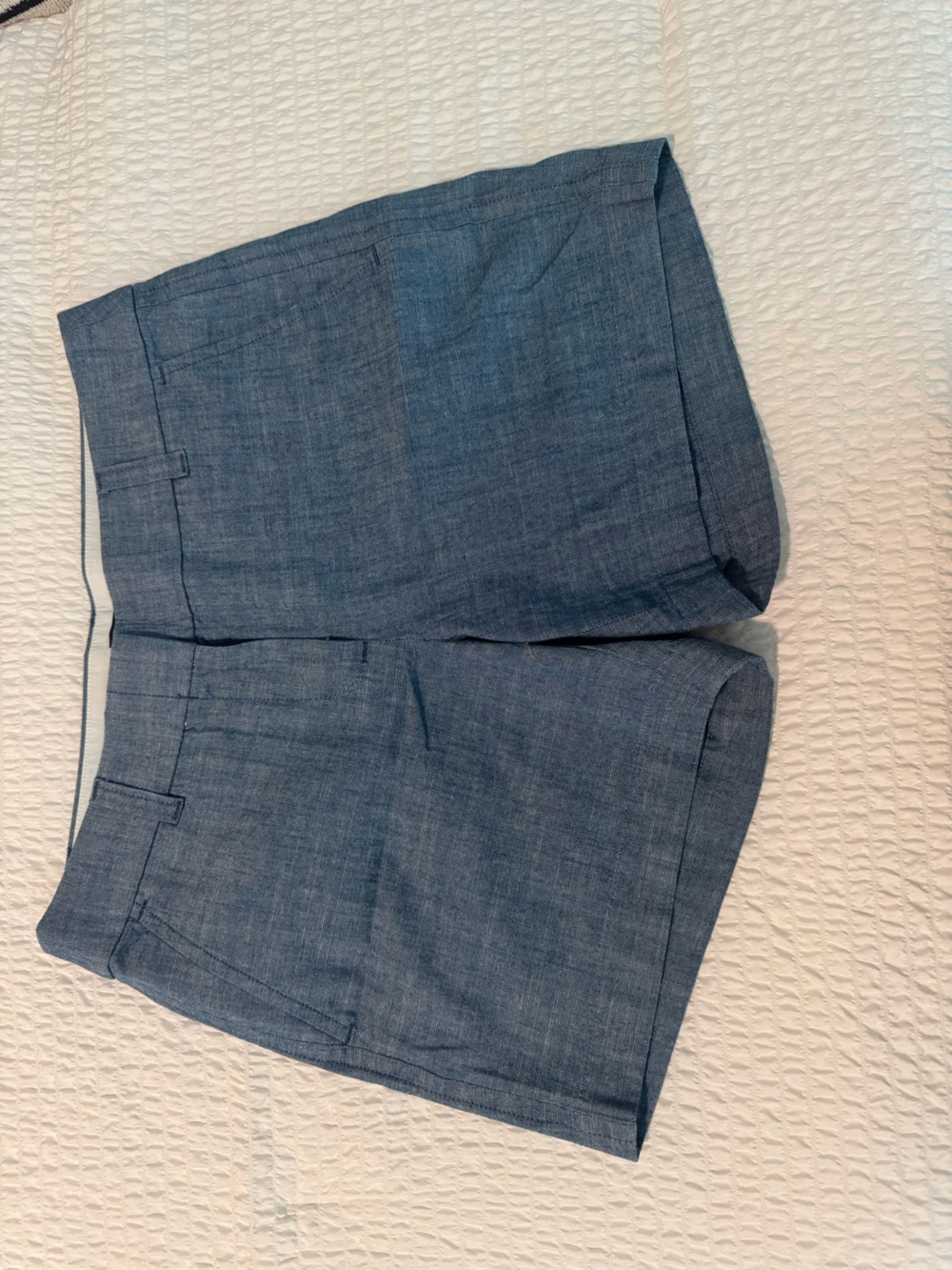 J. Crew Blue Linen-Blend Tailored Women's Shorts